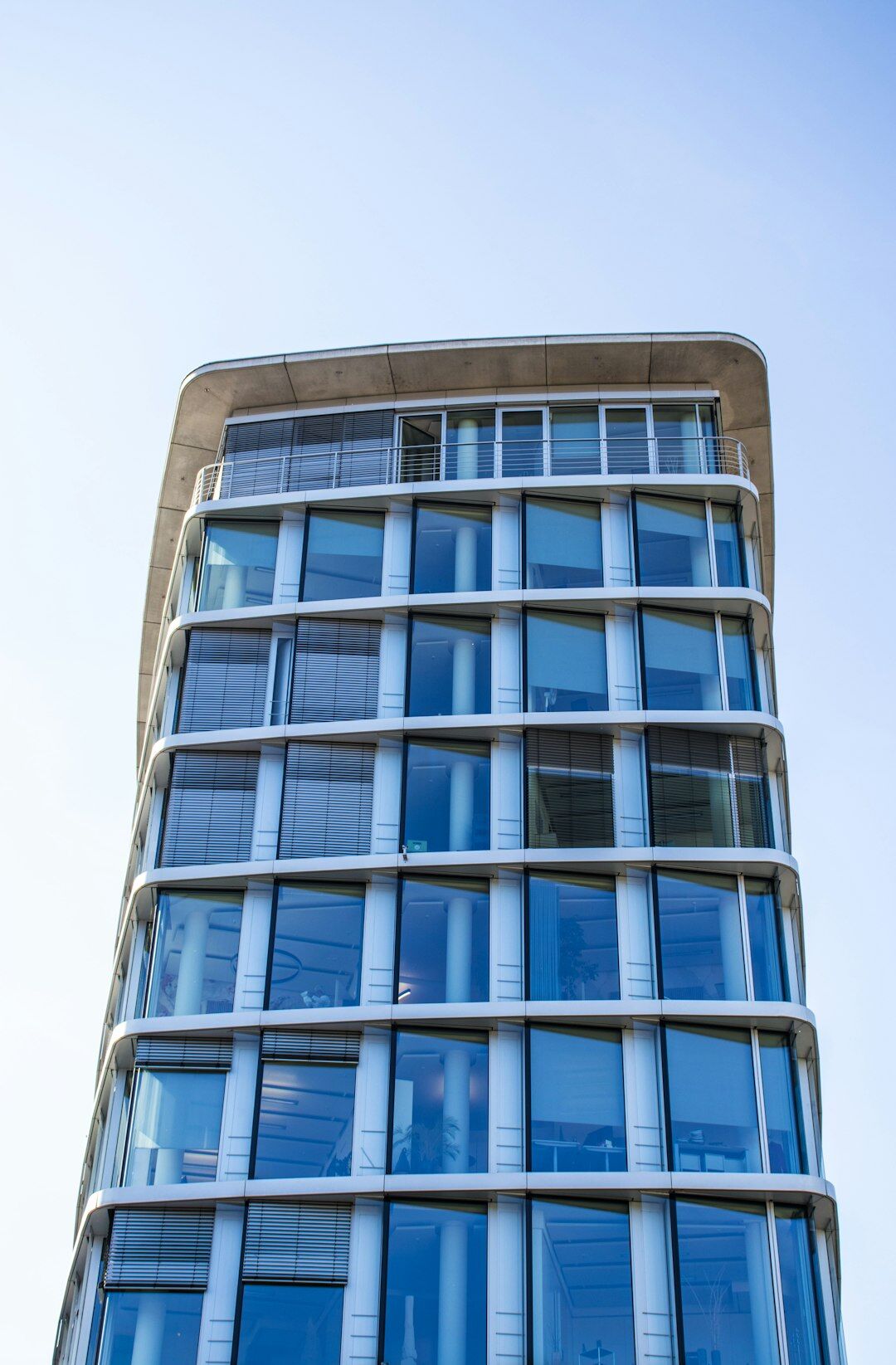 Modern glass office building exterior